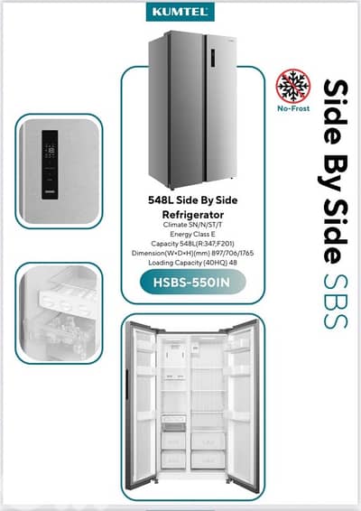 Refrigerator Kumtel 33FT Inverter Side By Side