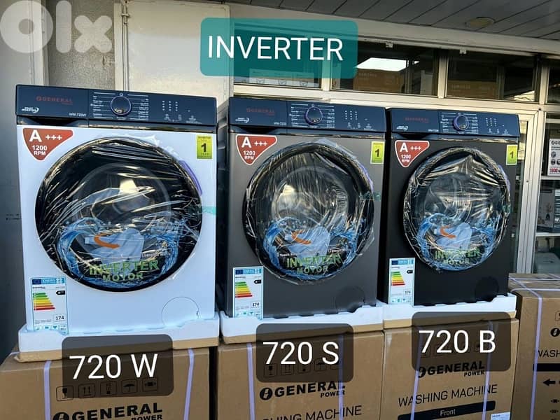 Washer General 7kg White غسالة جنرال إنفرتر الأصلية 0