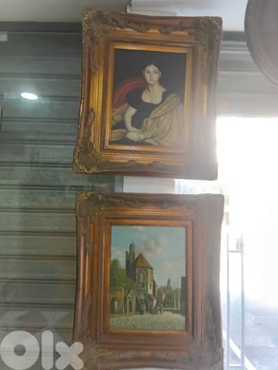 تابلو اوروبي  رسم زيتي  سعر واحد. ،80$