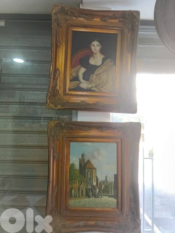 تابلو اوروبي  رسم زيتي  سعر واحد. ،80$ 0