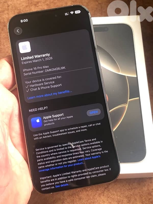 Iphone 16 ProMax 256gb (Natural Titanium) 7