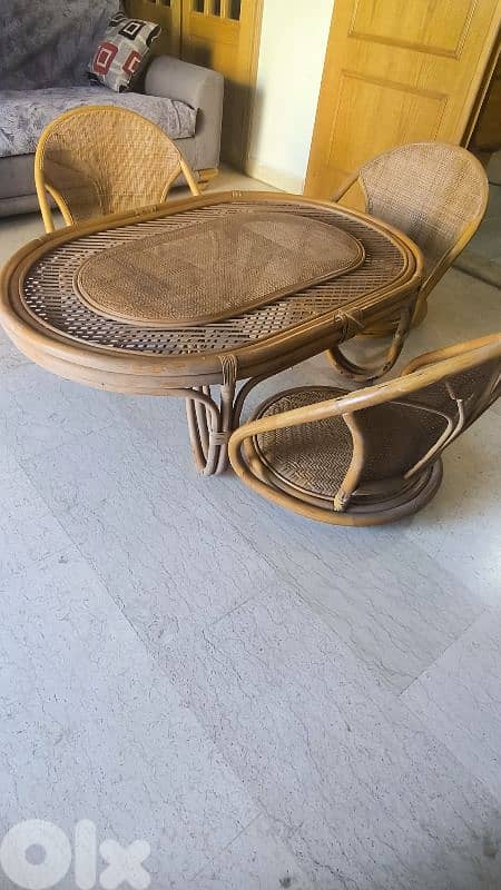 طقم خيزران vintage 3