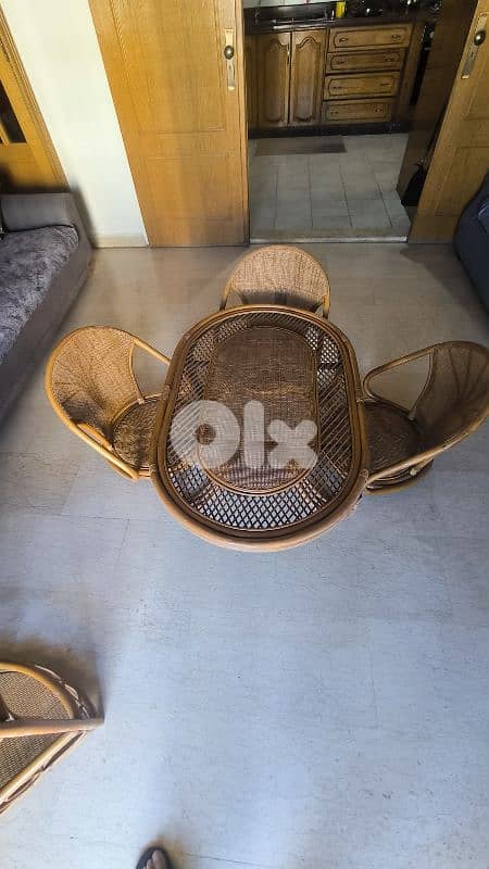 طقم خيزران vintage 7