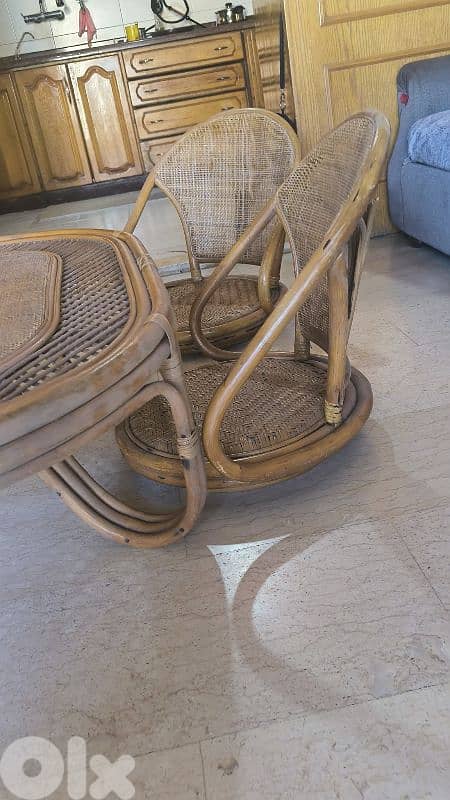 طقم خيزران vintage 9