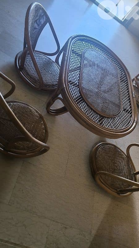 طقم خيزران vintage 10