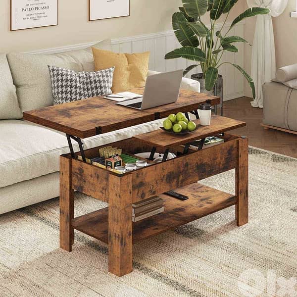 3-in-1 Multifunctional Lift-Top and Folding Coffee Table 6
