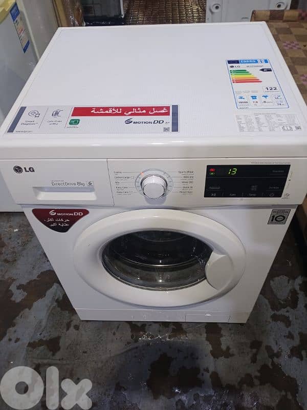 غسالا الجي 8 كيلو درايف انفرتر شبه جديده. 2