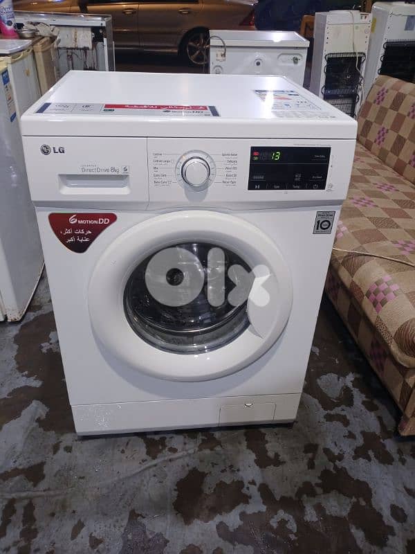 غسالا الجي 8 كيلو درايف انفرتر شبه جديده. 3