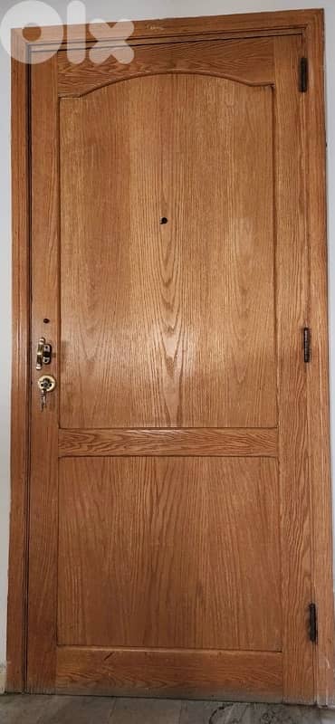 Entrance Door - باب مدخل ملبس قشرة سنديان 2