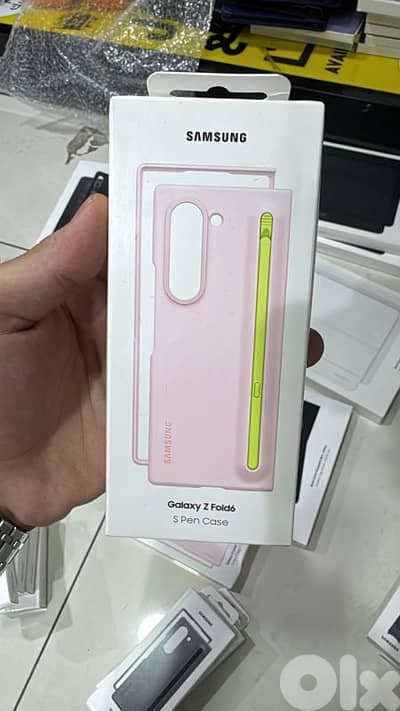 Samsung Galaxy Z fold 6 slim s pen case pink