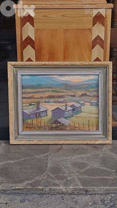 لوحة رسم زيتي اوروبية 0