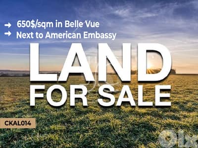 $650/sqm land in Belle Vue Awkar -أرض 650 دولار للمتر المربع في عوكر