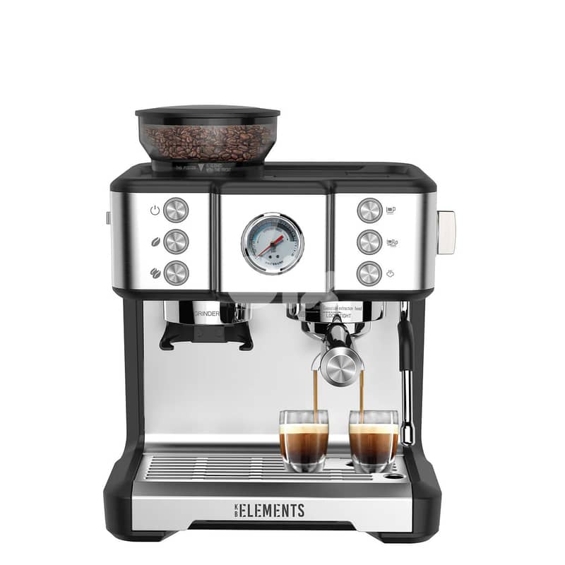 German Espresso KB Elements Preciso Coffee Machine With Grinder 1