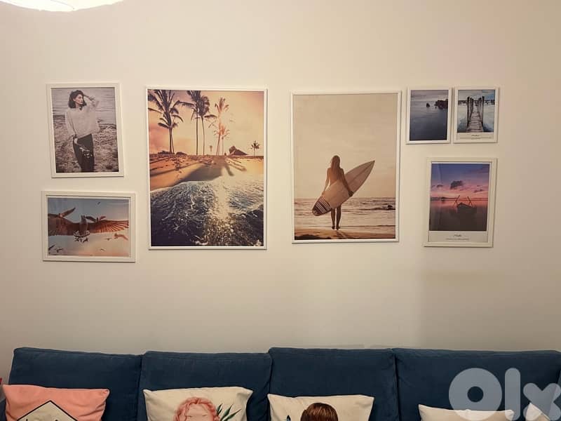 living room sofas+tableaux+tv unit 2