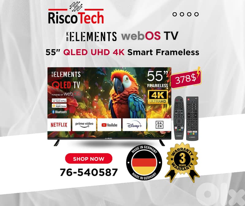 German WebOs Qled TV - UHD - 4K Smart 32” 43” 50” 55” 65” 70” 85”Inch 5