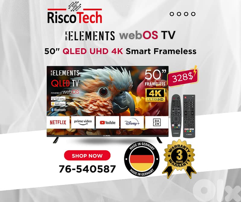KB Elements Qled WebOS 50″ Inch TV-UHD 4K Smart | تلفزيون 50 إنش 0