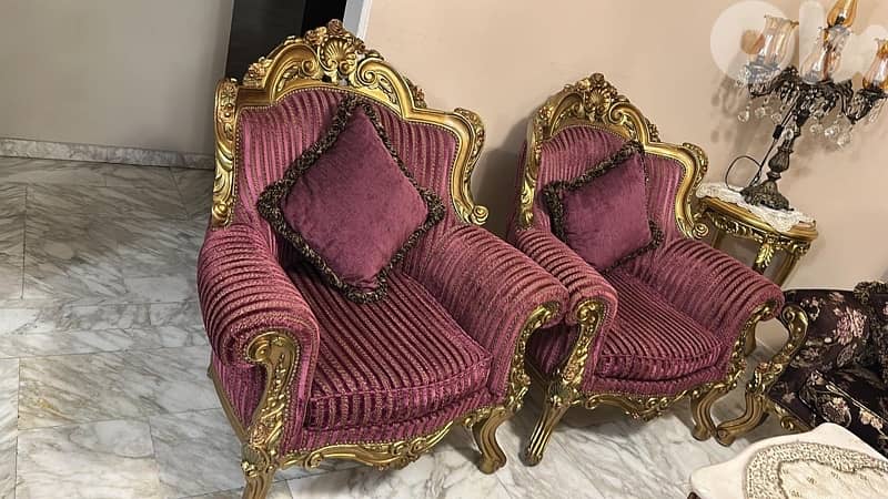 طقم كنبايات ستيل انتيك 3