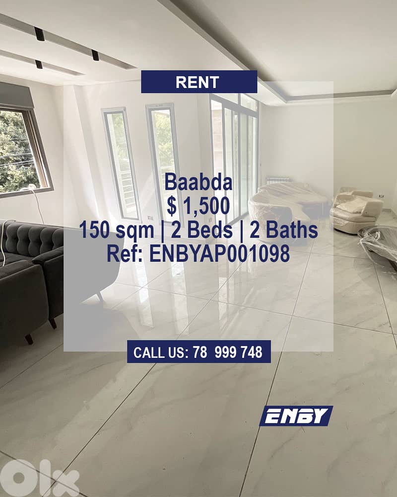 Apartment for Rent in Baabda | High End | Luxury Apartment 0