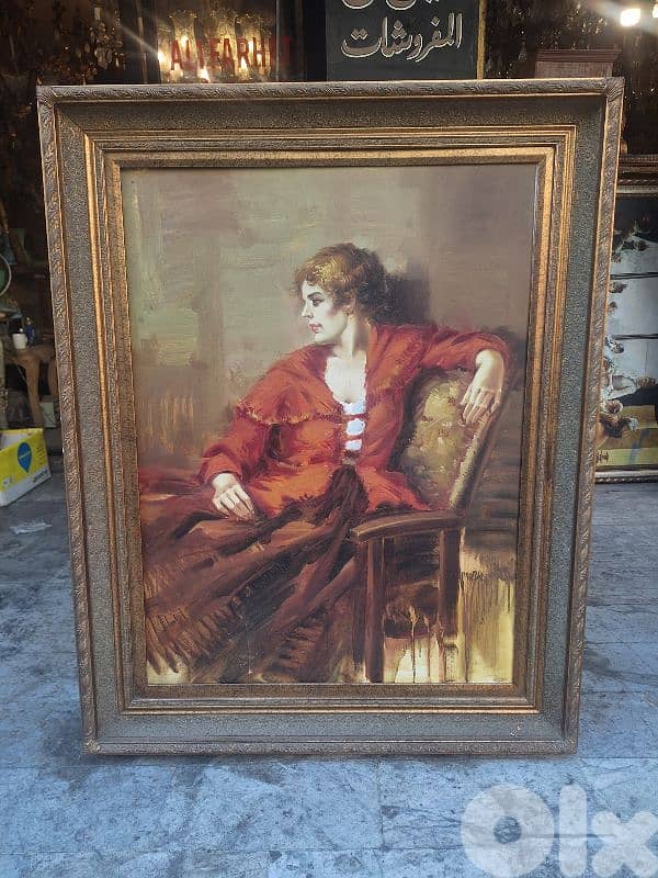 لوحة رائعة رسم زيتي يدوي مميزة 1