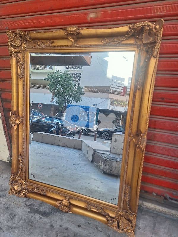 مراية روعة الفخامة والجمال خشب حفر انتيك مميزة 1