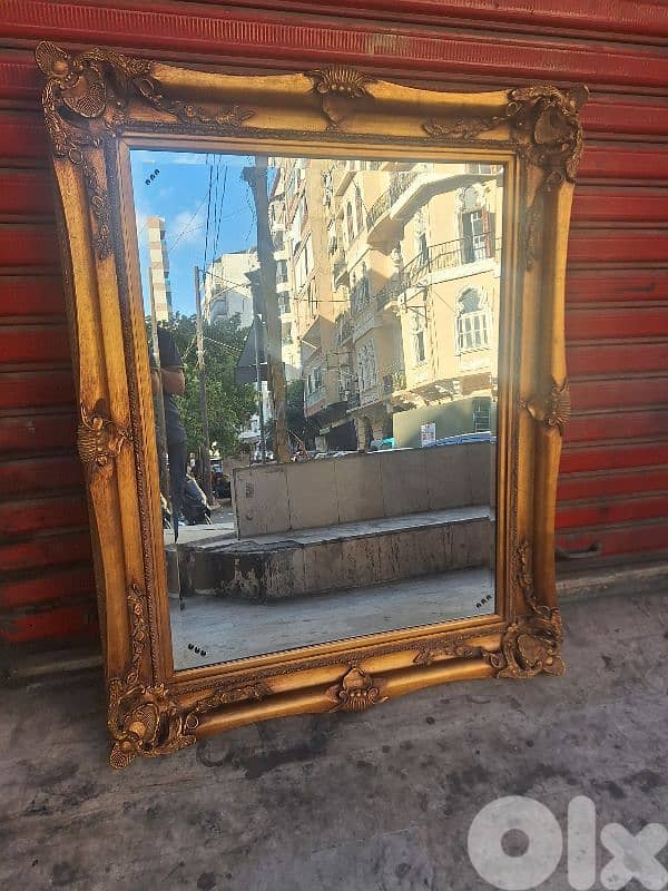 مراية روعة الفخامة والجمال خشب حفر انتيك مميزة 2