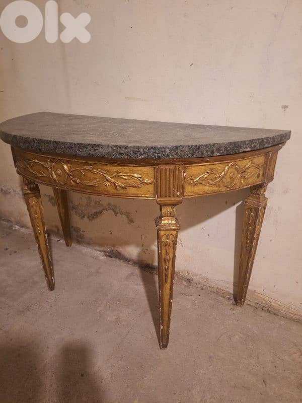 كونسول فرنسي انتيك لويساز رائع جدا وجه رخام 1