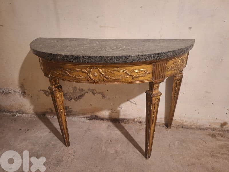 كونسول فرنسي انتيك لويساز رائع جدا وجه رخام 2