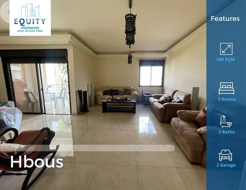 Furnished 200 SQM Apartment For Rent In Hbous شقة للإيجار #DH219969 0