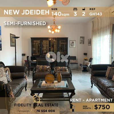 Apartment for rent in New Jdeideh GH143 شقة للإيجار في نيو الجديدة