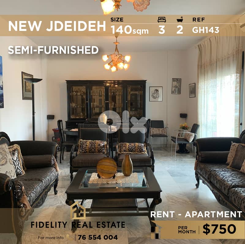 Apartment for rent in New Jdeideh GH143 شقة للإيجار في نيو الجديدة 0