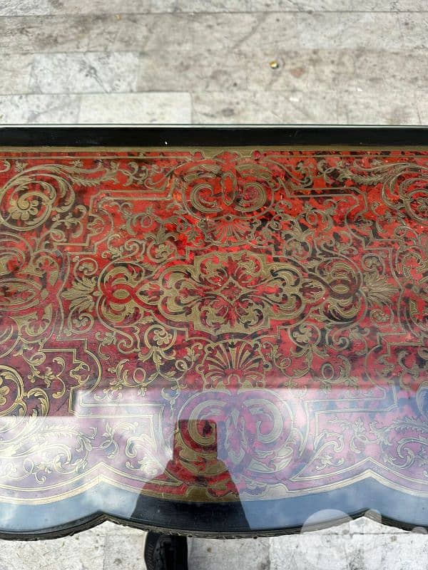 frensh Napeleon III boulle card table طاولة لعب ورق فرنسية انتيك بول 2