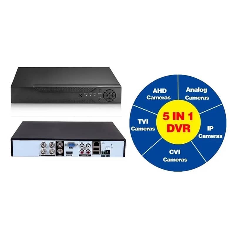 Kit 4 Channels Full - HD - 4K CCTV  Kit Color - VU + Cables 1