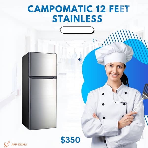 Campomatic Hyundai 12 Feet White/Stainless كفالة شركة 0