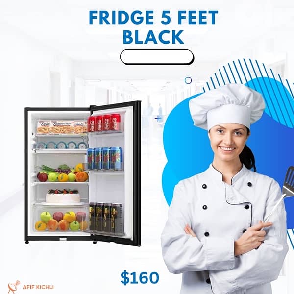 Refrigerator 5 Feet Silver/Black كفالة شركة 0