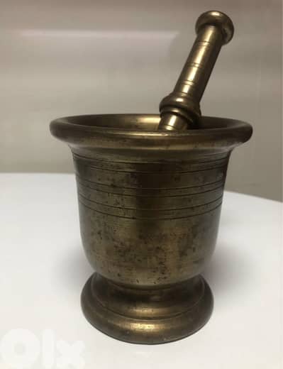 Vintage Brass mortar and pestle -antique