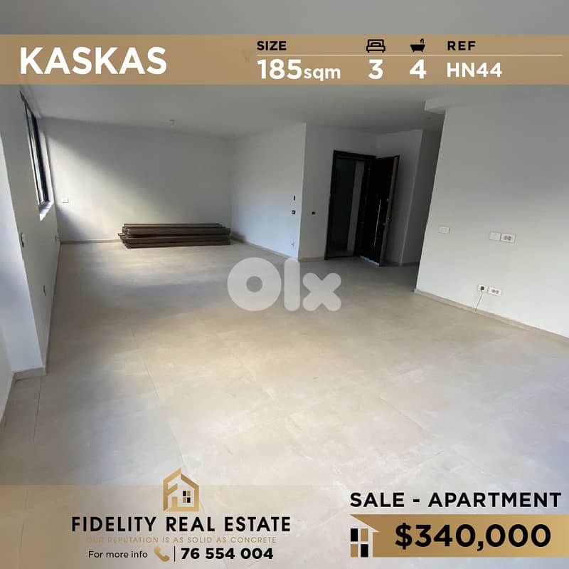 Apartment for sale in Kaskas  HN44 شقة للبيع في قصقص 0