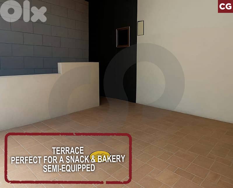 Terrace/ Perfect for a Snack & Bakery - Ain El Remeneh  REF#CG127936 0