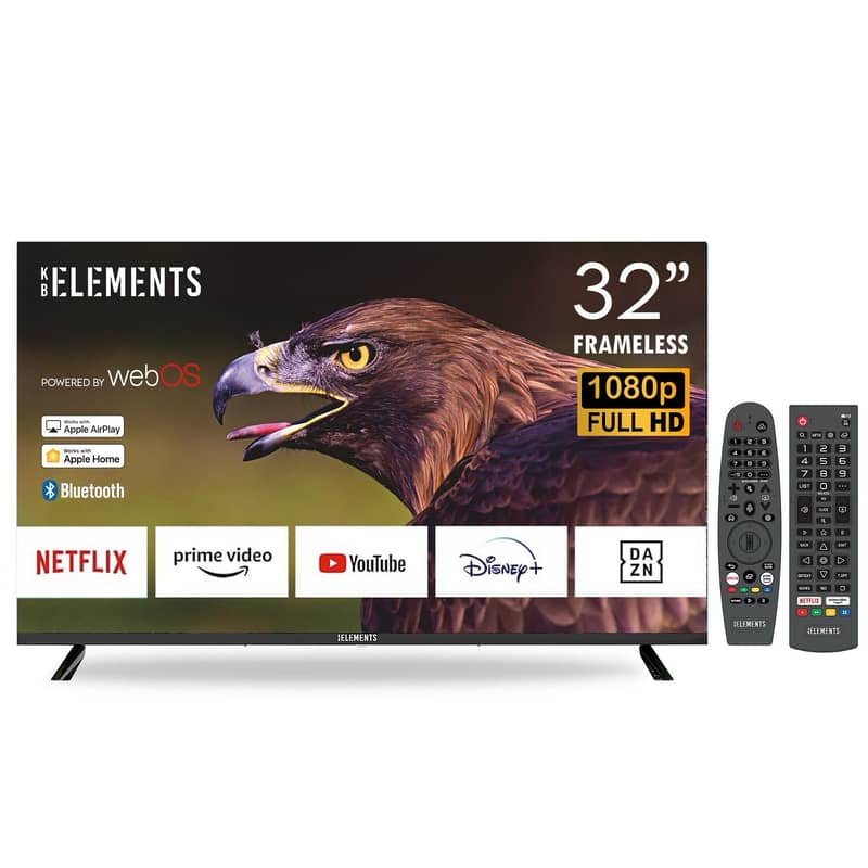 KB Elements 32"- Inch Led TV - FHD Smart | تلفزيون 32 إنش كفالة سنة 1