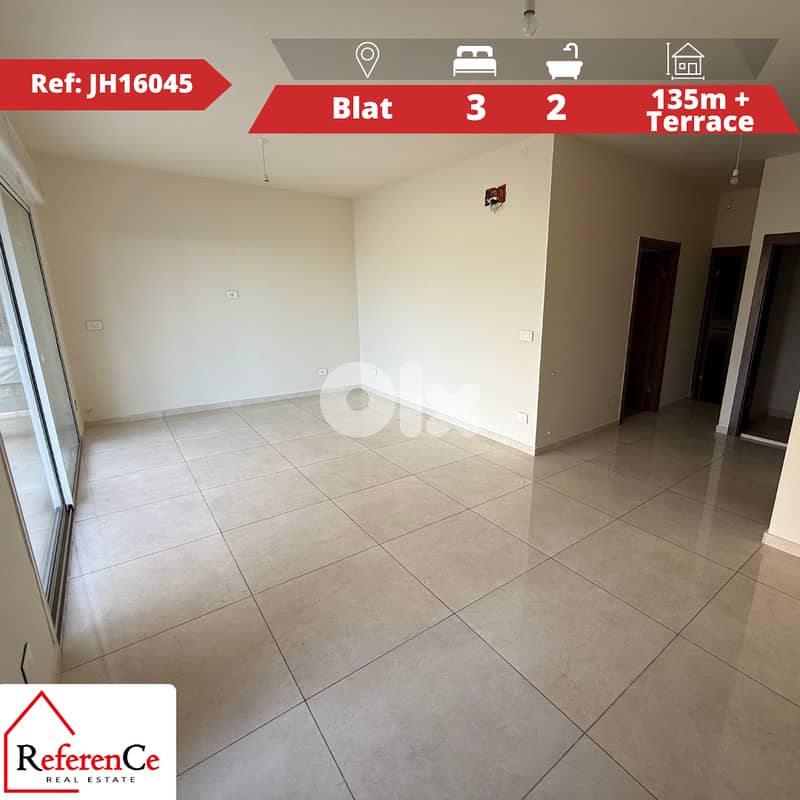 Apartment with Terrace in Blat for sale شقة مع تراس للبيع في بلاط 0