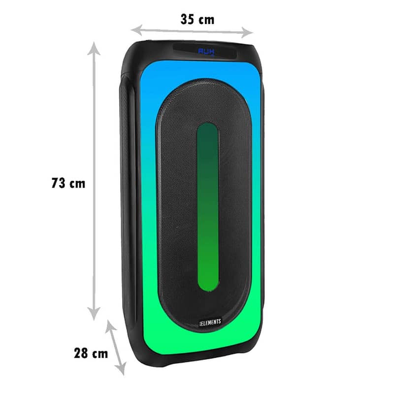 ELEMENTS KARAOKE - SPEAKER-2 WHEELS TROLLEY 2X10" | EK1010 سبيكر 3