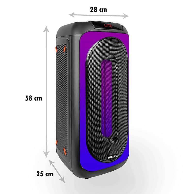 KB Elements - Karaoke Speaker-2 Wheels Trolley - 2x8” | EK181 سبيكر 3