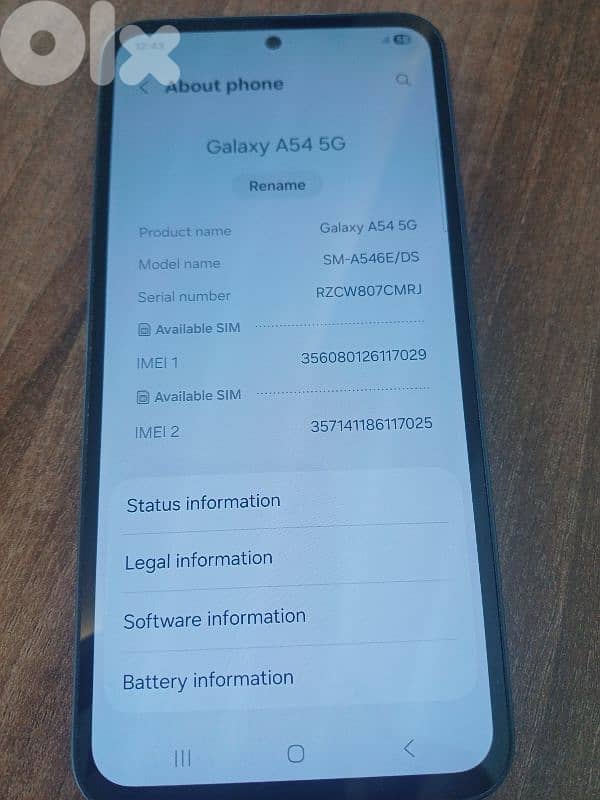 like new. a54 samsung 2