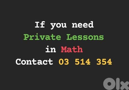 Math Private Lessons (in french & english)