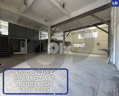 industrial area- Mezzanine- Easy access-  Sin El Fil  REF#LD127962