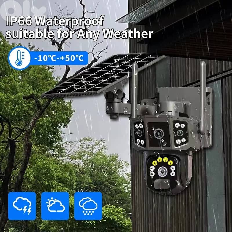 6MP OUTDOOR DUALCAM SOLAR WIFI P2P - PTZ IP CAMERA - T8B كاميرا مراقبة 0