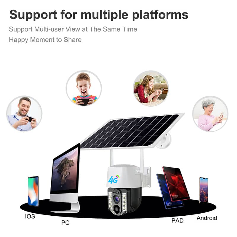 5MP Outdoor Solar - 4G SIM Card P2P-PTZ IP Camera - كاميرا طاقة شمسية 6