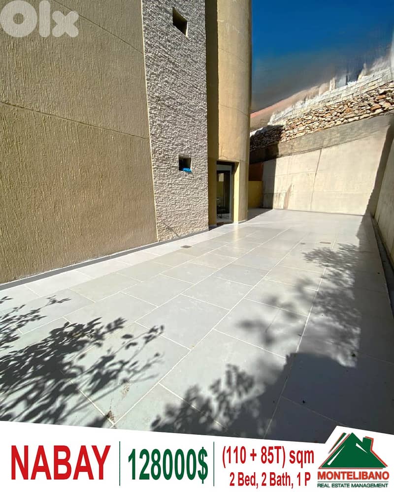110 sqm Apartment For Sale in Nabay (نابيه) with 85 sqm Terrace 0