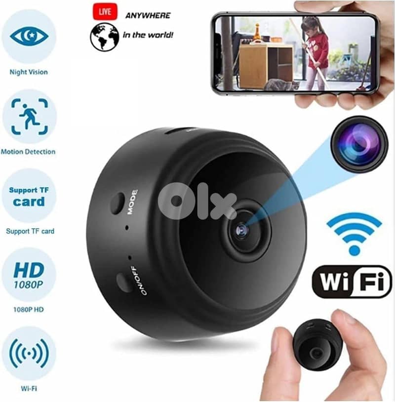 Spy Mini Camera WiFi 1080P HD IP Camera - كاميرا مخفية صوت وصورة 0