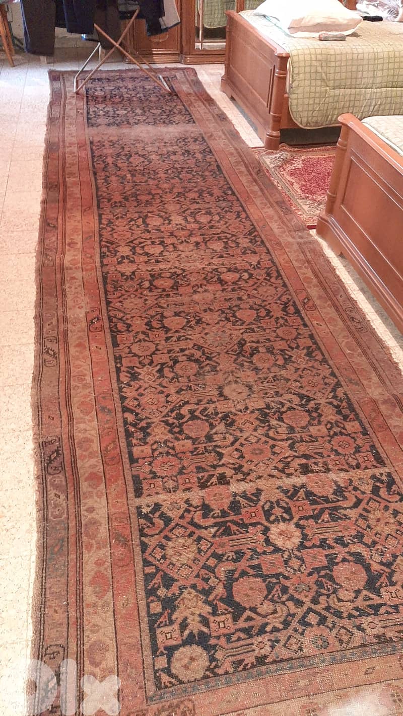 Vintage Kerman Persian runner rug. 0