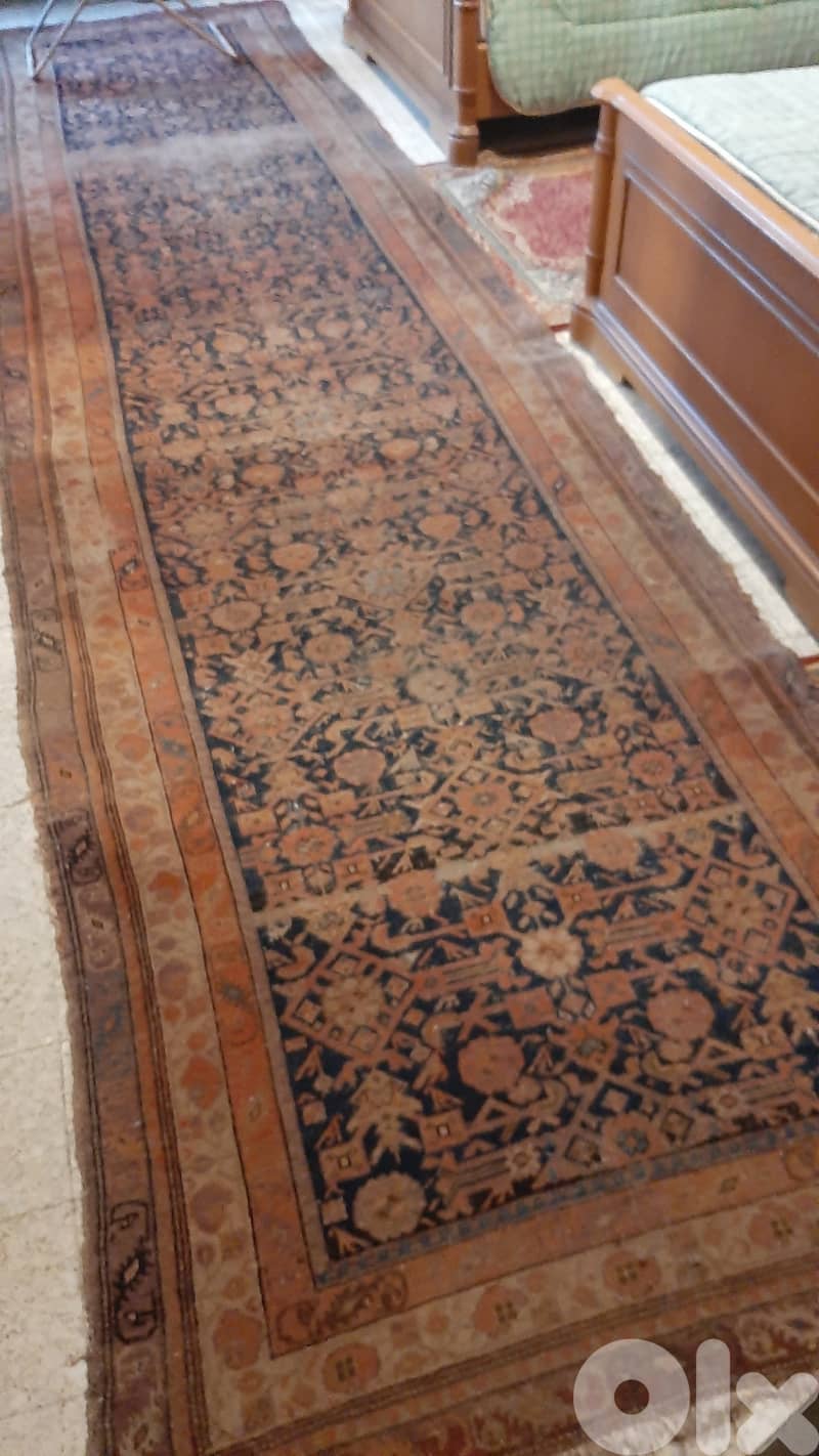 Vintage Kerman Persian runner rug. 1